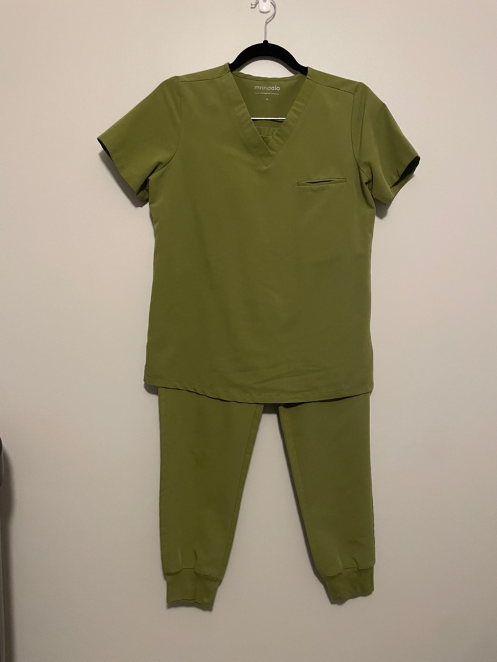 Mandala Scrubs Women’s Two-Piece Jogger Set - Avocado